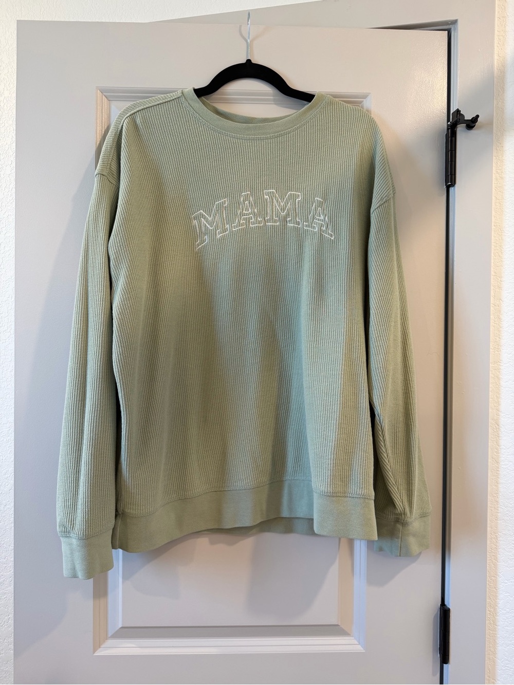 Charles River Apparel Light Green 'MAMA' Crewneck Sweatshirt